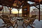 Covered Deck with fireplace